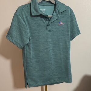 Kids Ocean Coast Green Polo Shirt - Size small